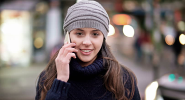 Woman Calling on Her Cell Phone